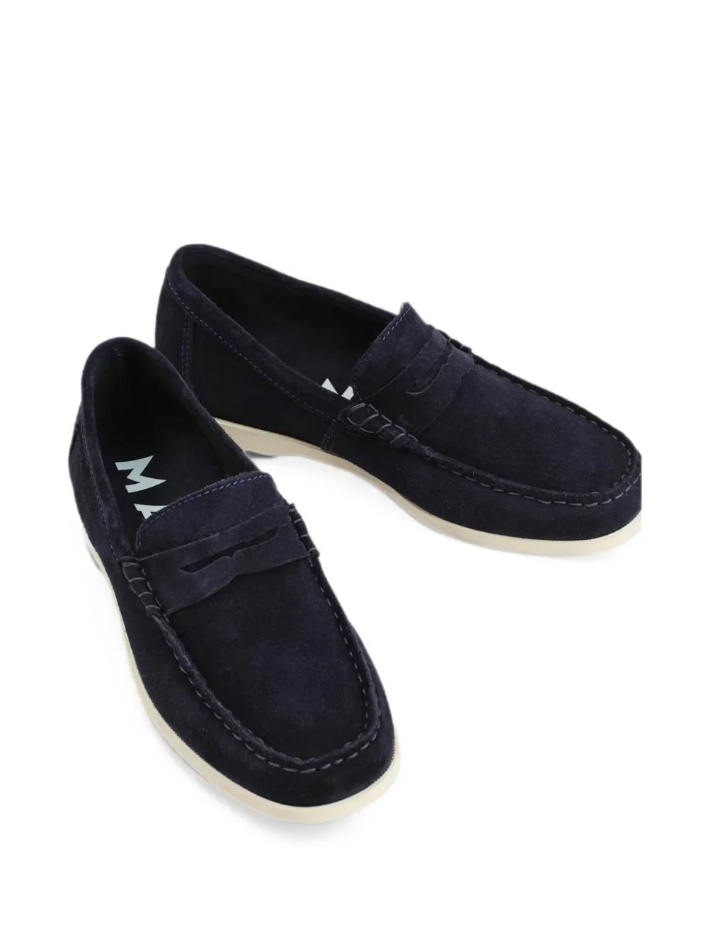 Manebi suede penny loafers Blauw
