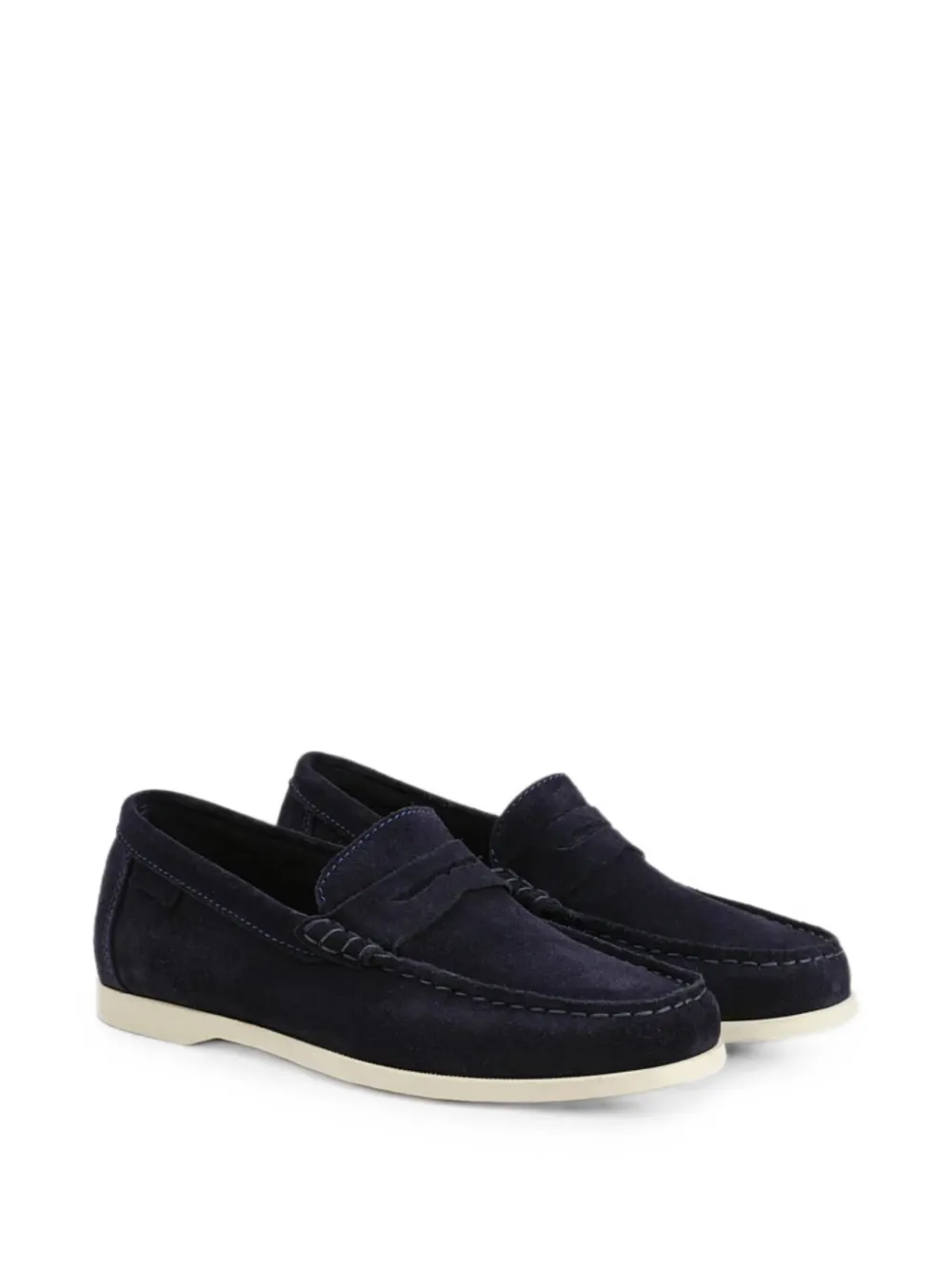 Manebi suede penny loafers Blauw