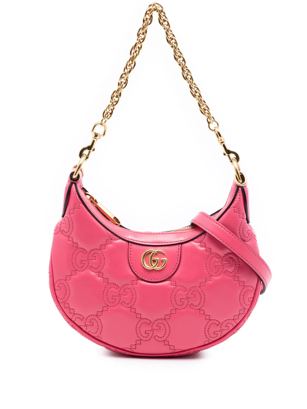 Gucci Pre-Owned 2016-2026 Mini GG Marmont Matelasse Calfskin satchel - Rosa
