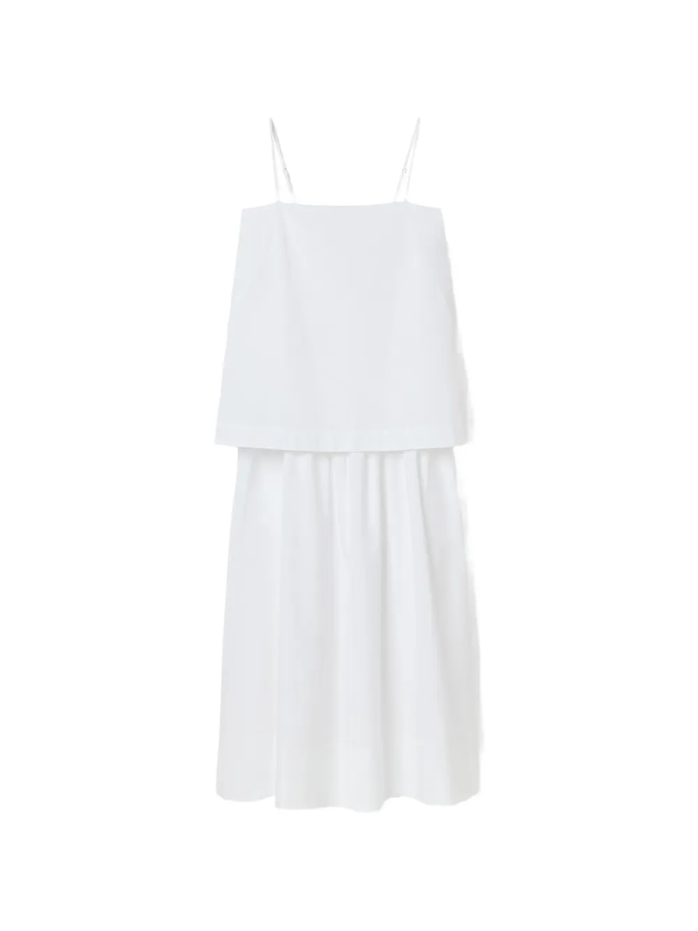 House Of Dagmar layered cotton midi dress - Bianco