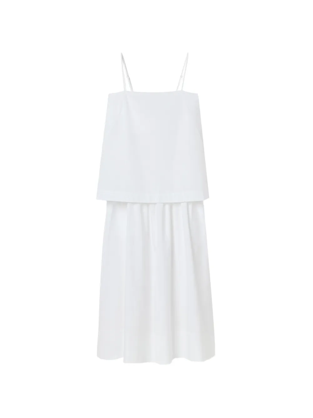 House Of Dagmar layered cotton midi dress - Bianco