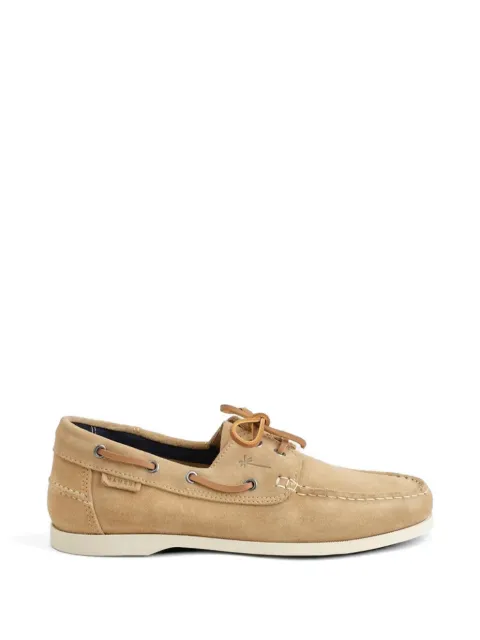 Manebi lace-up suede boat shoes