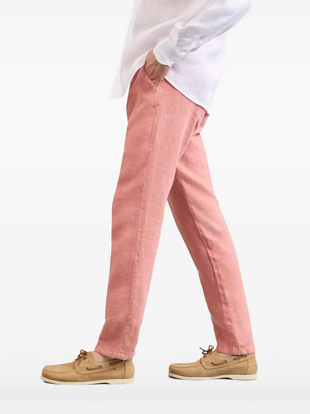 Manebi lace-up suede boat shoes Beige