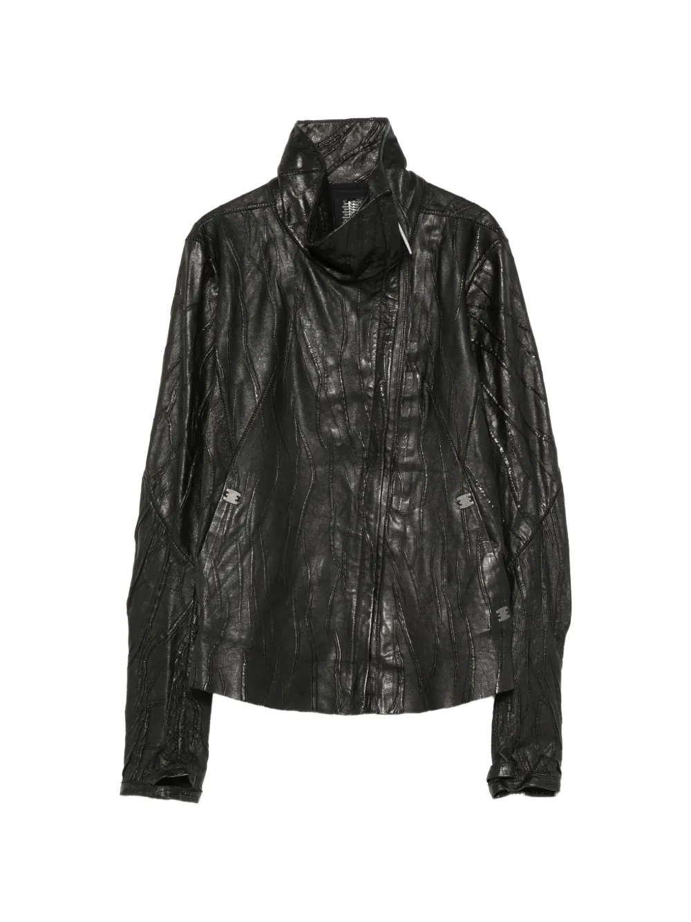 Isaac Sellam Experience crinkled leather jacket - Nero