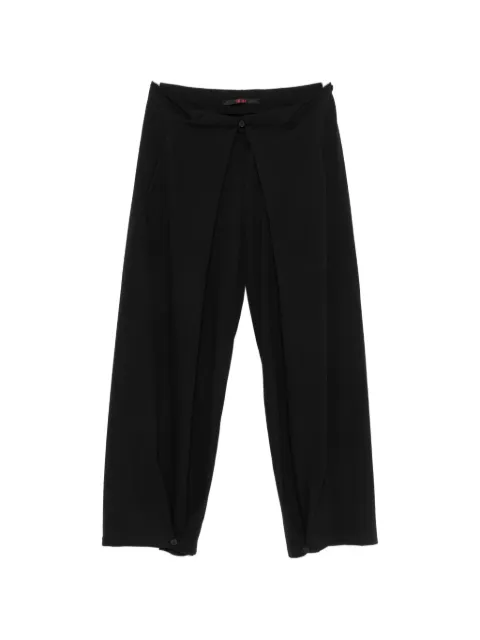 Ma+ wrap-front wide-leg trousers
