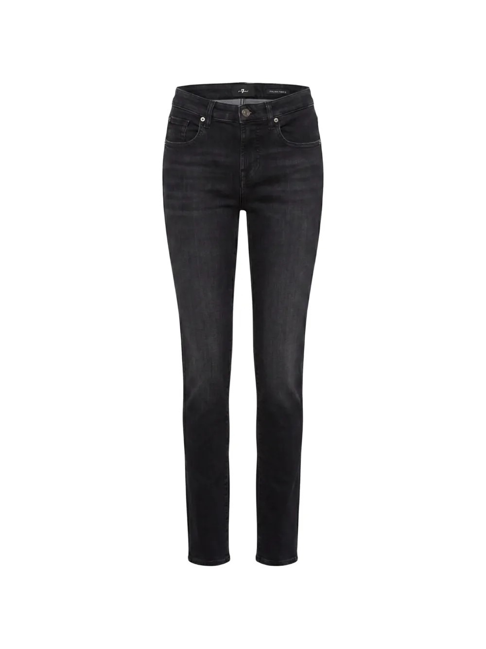 7 For All Mankind faded-effect button-fastening jeans - Nero