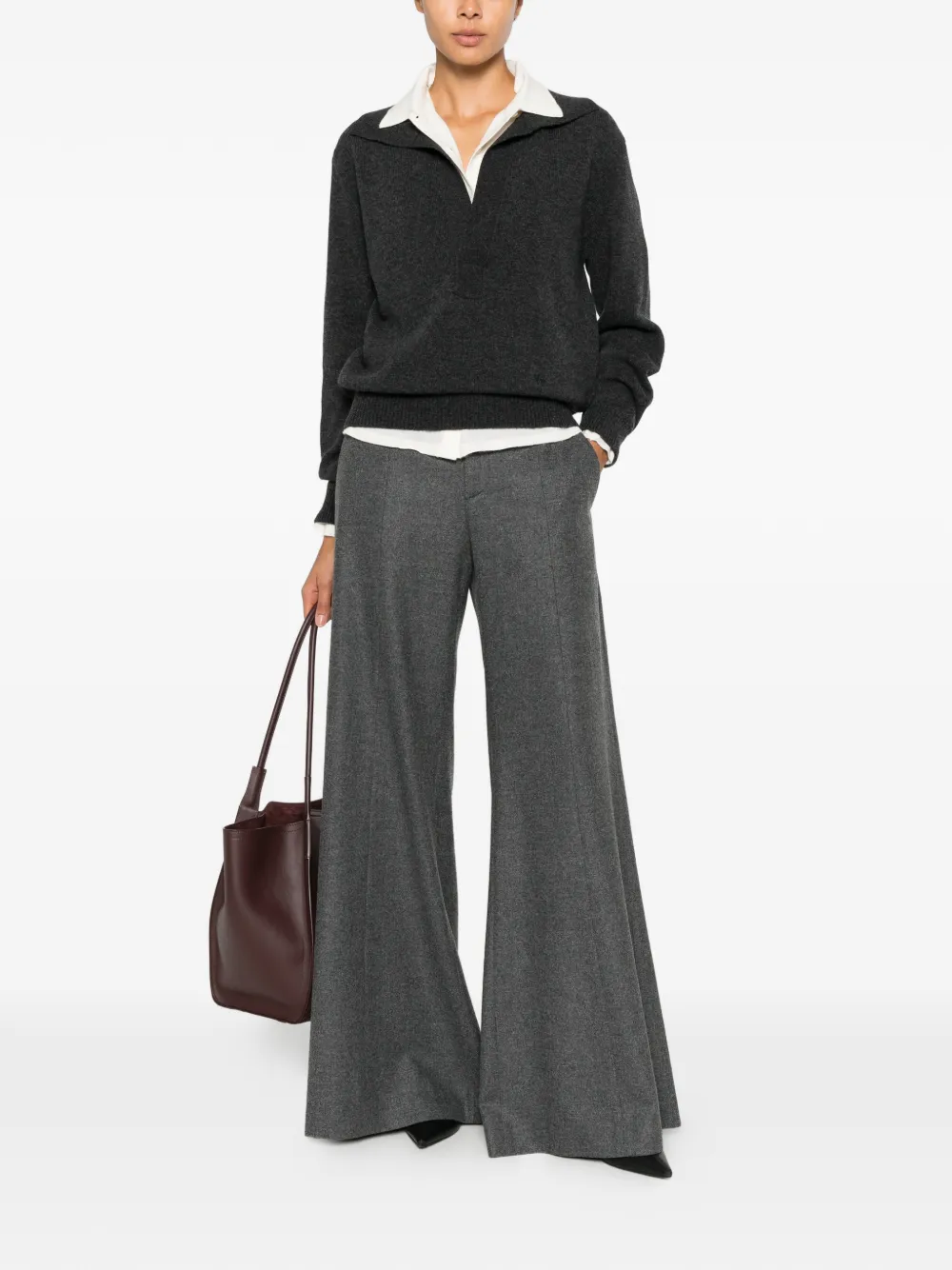 Brunello Cucinelli Geplooide broek Grijs