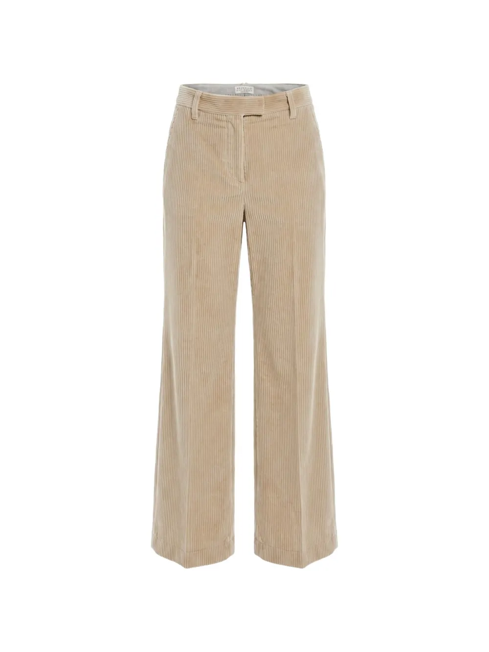 Brunello Cucinelli corduroy-effect straight-leg trousers - Toni neutri