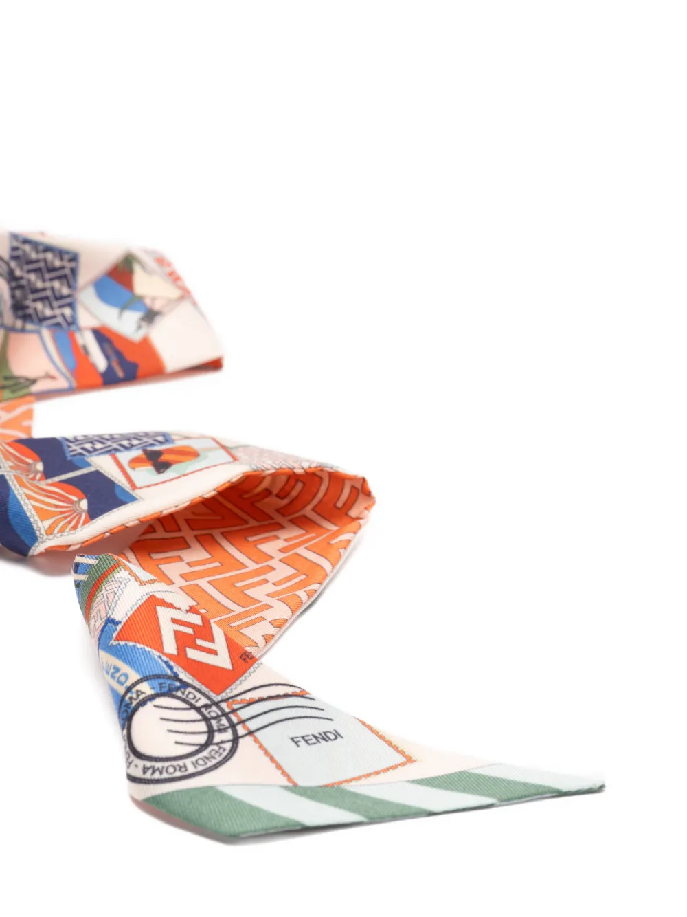 FENDI Wikkelsjaal met FF-logo Oranje