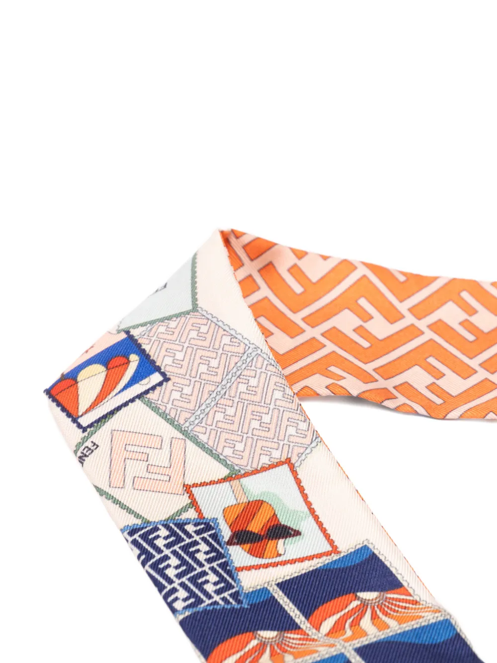 FENDI Wikkelsjaal met FF-logo Oranje