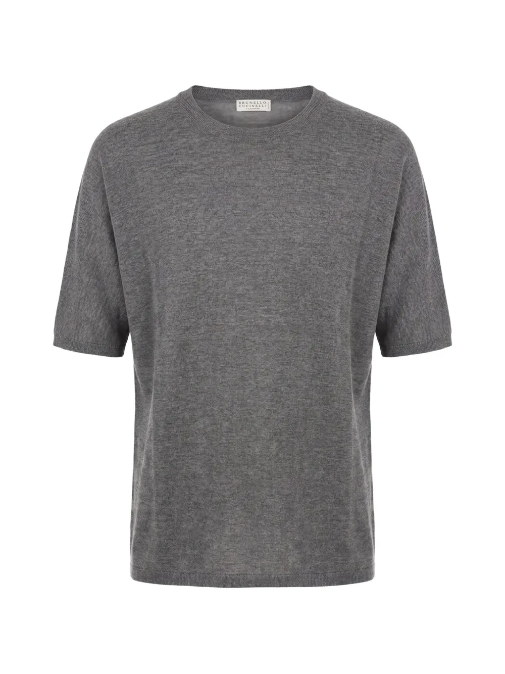 Brunello Cucinelli crew-neck cashmere T-shirt - Grigio