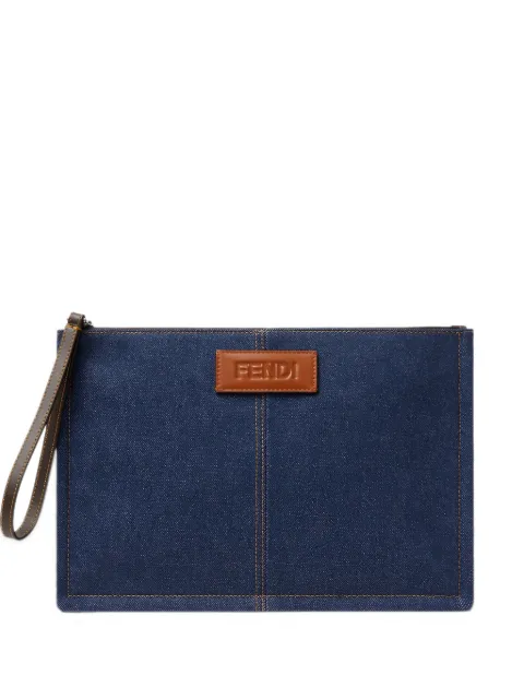 FENDI FF medium flat pouch