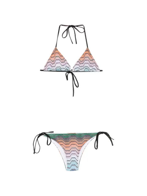 Missoni bikini estilo triángulo tejido en zigzag
