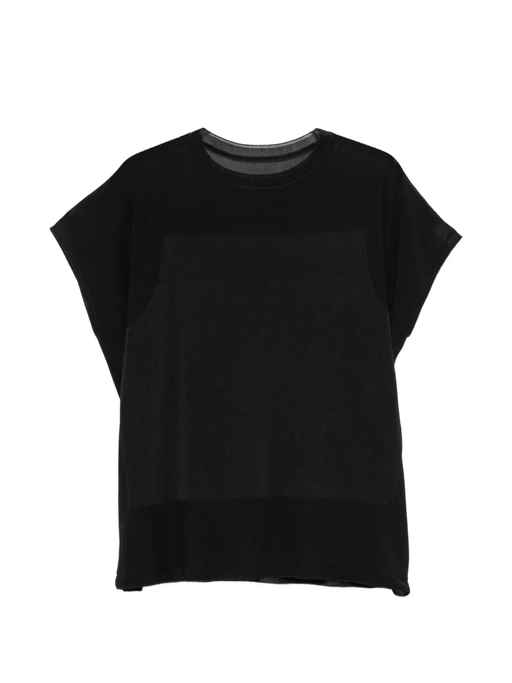 Issey Miyake cap-sleeves T-shirt - Nero