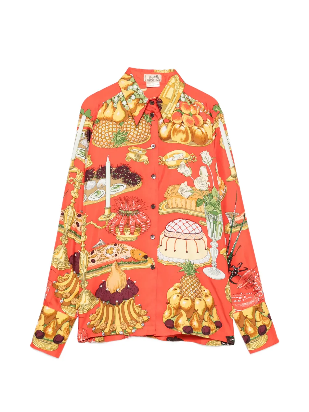 Hermès Pre-Owned 1990s graphic-print shirt - Rosso