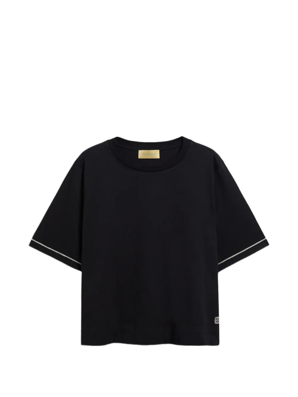 MOMONÌ Iora side-slit T-shirt - Schwarz
