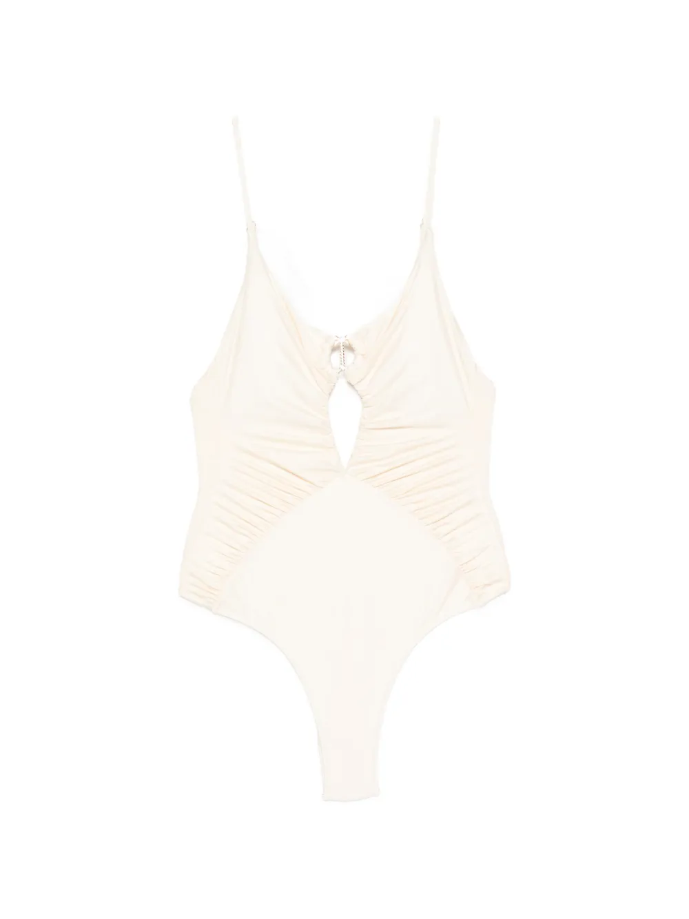 COTAZUR ruched cut-out swimsuit - Toni neutri