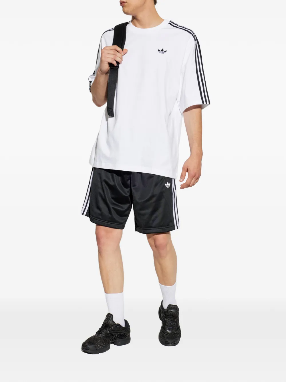 adidas Shorts met geborduurd logo en zijstreep Zwart