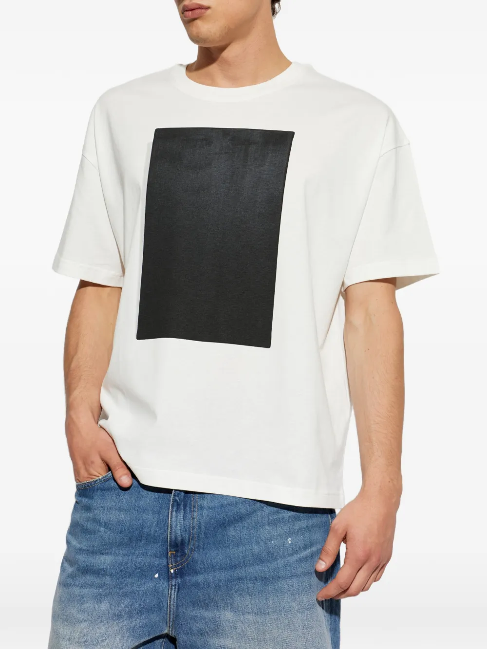 A.P.C. x FRGMT T-shirt met geometrische print Wit