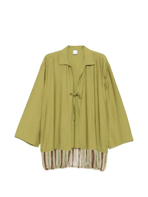 COTAZUR camisa con ribete de flecos