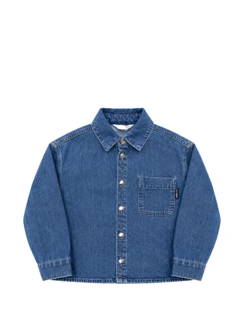 Palm Angels Kids logo-print denim shirt