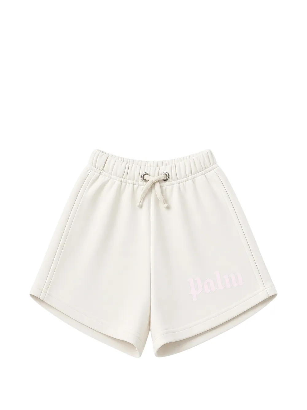 Palm Angels Kids logo-print drawstring shorts - Toni neutri