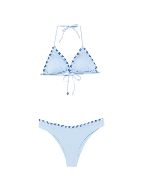 COTAZUR embroidered-trim triangle bikini