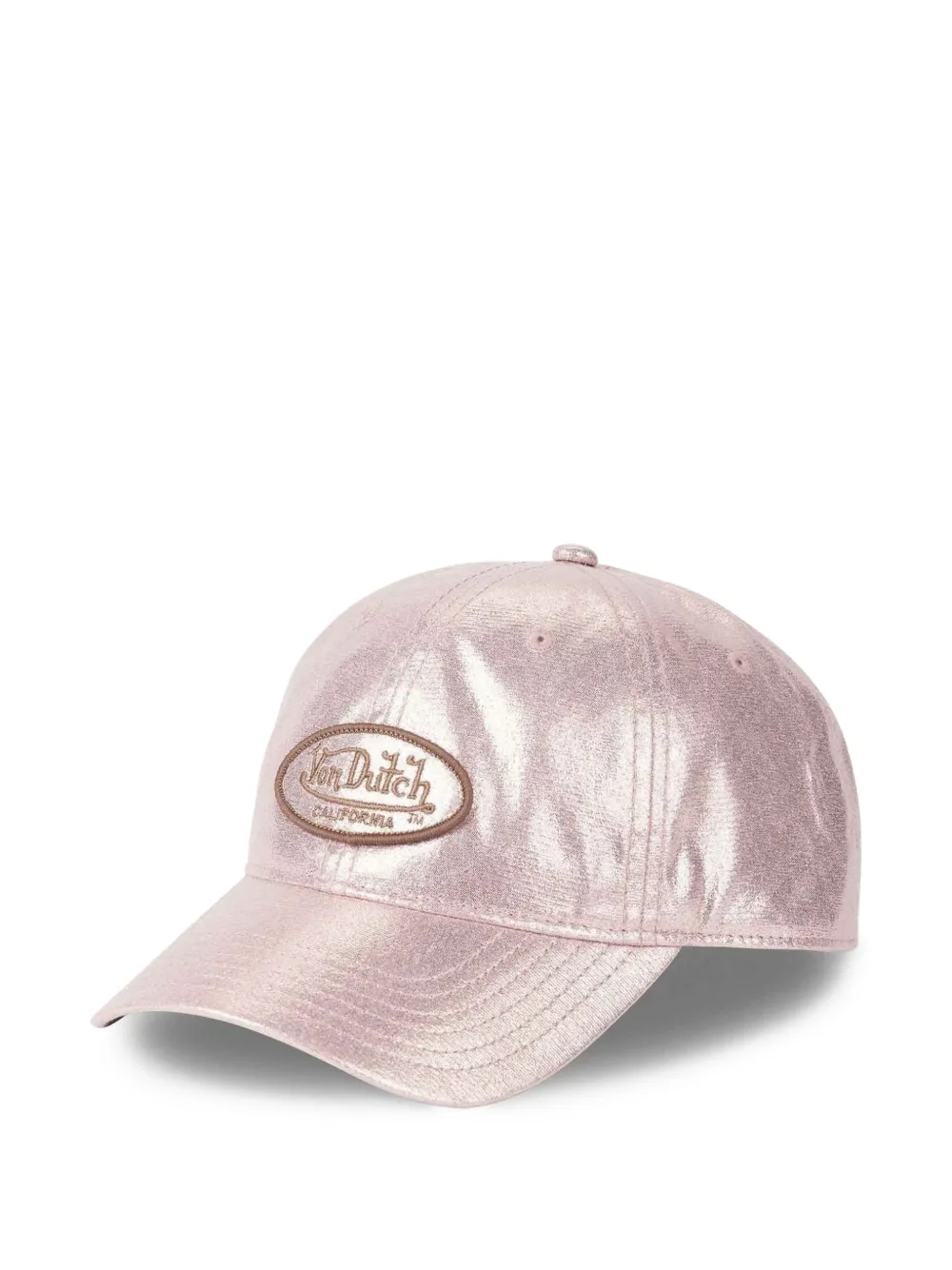 Von Dutch logo-patch glitter-effect baseball cap - Rosa