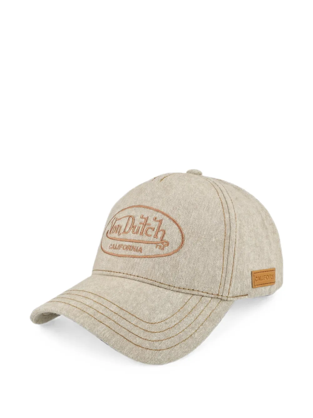 Von Dutch Logo-embroidered Baseball Cap In Neutral