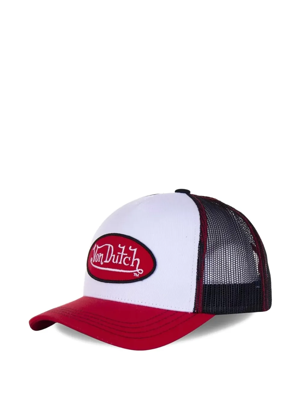 Von Dutch Logo-patch Mesh-panel Cap In Black