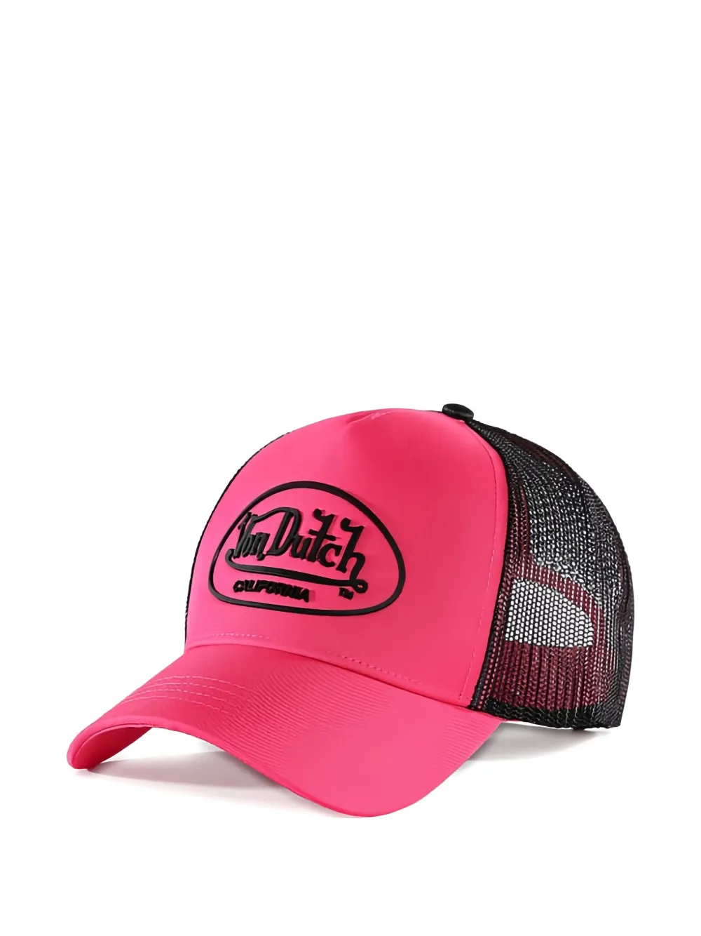 Von Dutch Logo-patch Mesh-panel Cap In Pink