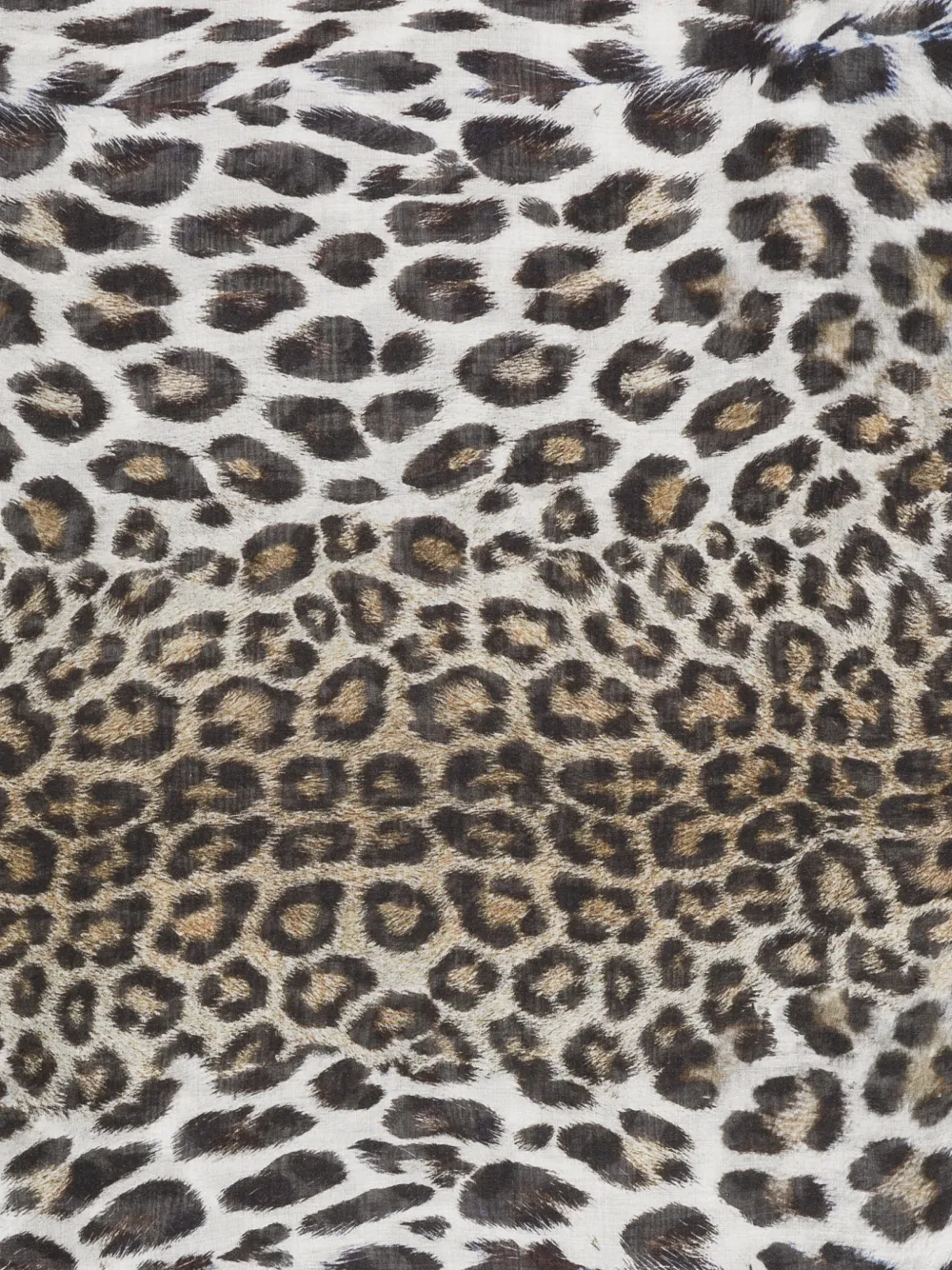 Faliero Sarti Maculata sjaal met luipaardprint en franje Beige