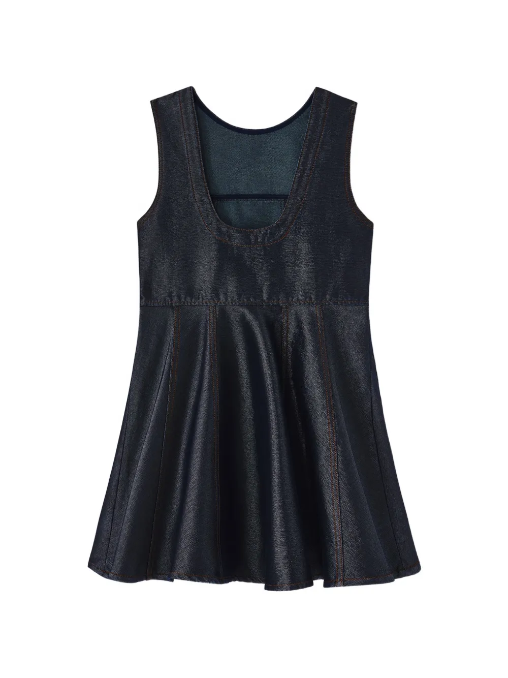 GANNI Jurk met vlakken Blauw