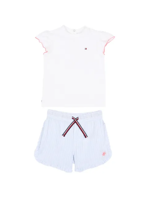 Tommy Hilfiger Junior ruffle-trim striped shorts set