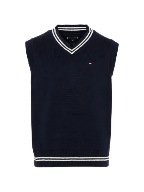 Tommy Hilfiger Junior chaleco tejido con ribete de rayas