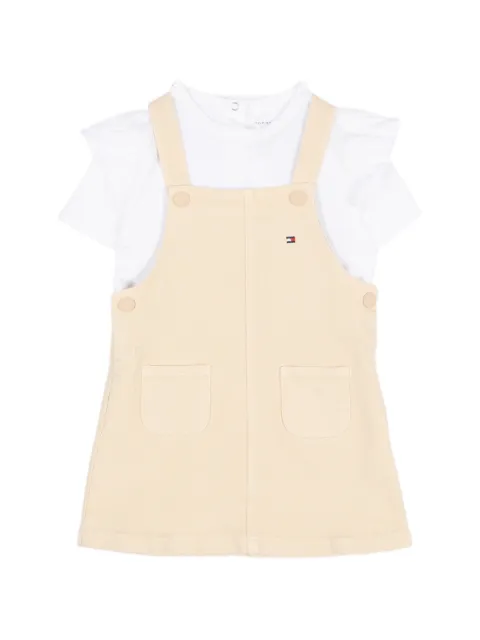 Tommy Hilfiger Junior ruffle-trim pinafore overalls