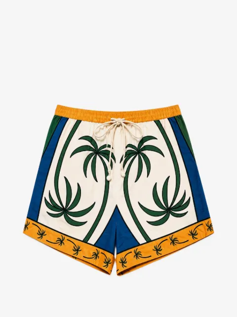 FARM Rio tropical-graphic drawstring shorts