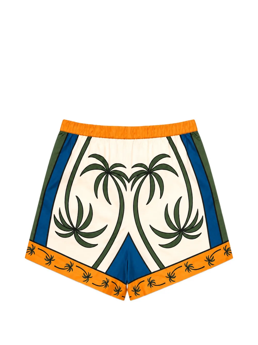 FARM Rio Shorts met trekkoord en tropische print Beige