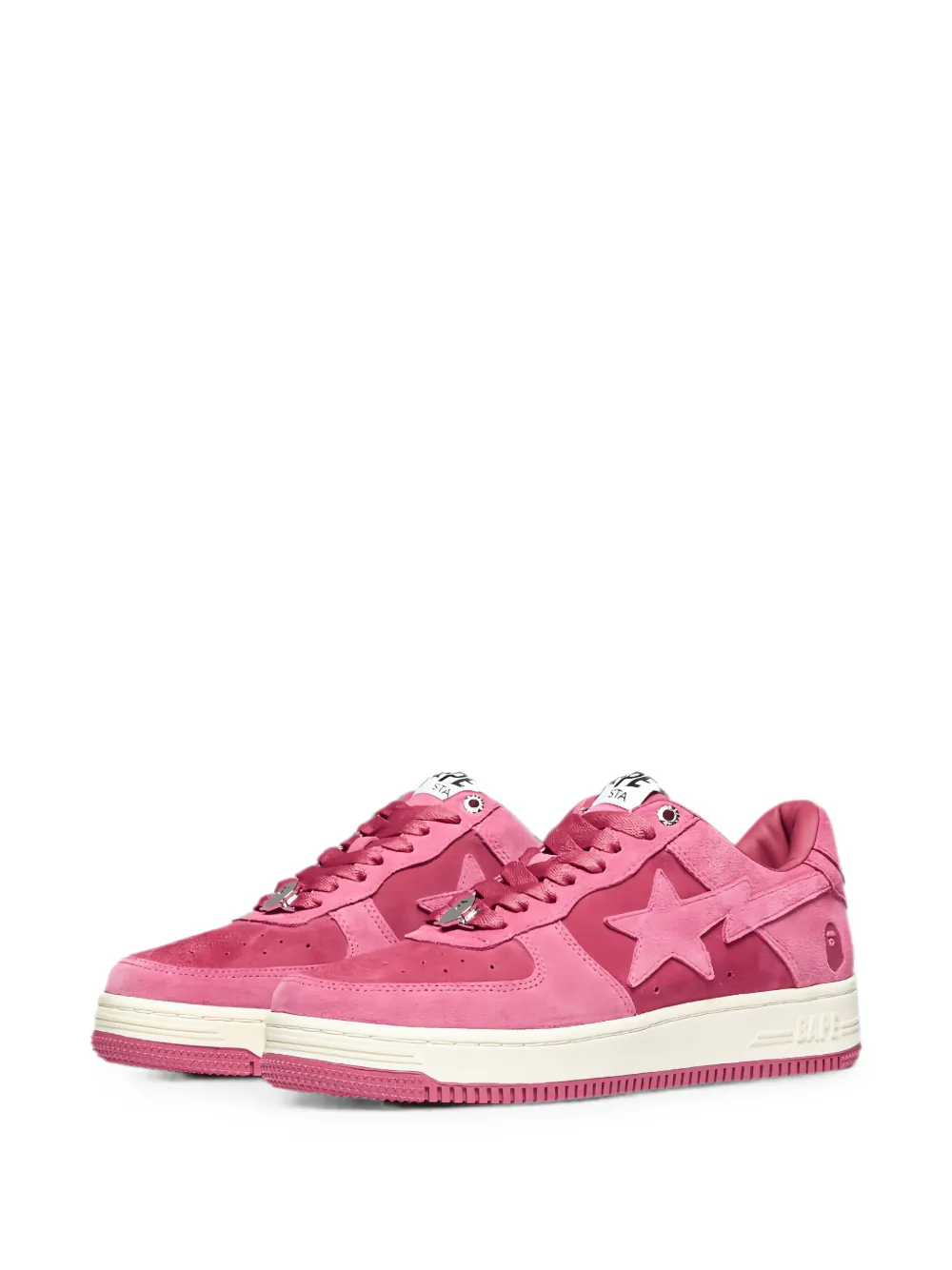A BATHING APE Bape Sta suede sneakers Roze