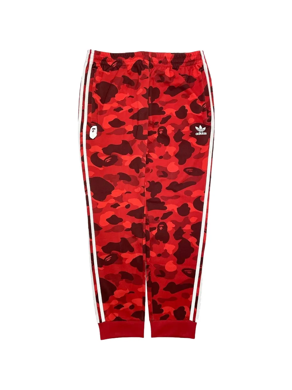 A BATHING APE® x Adidas logo-print track pants - Rosso