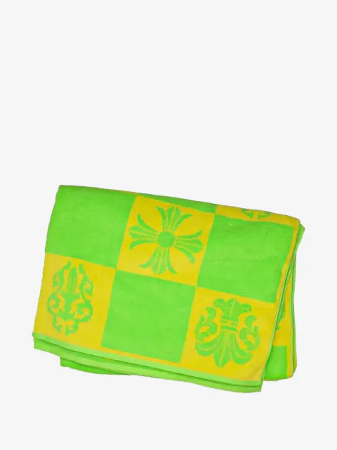 Chrome Hearts plaid-pattern beach towel