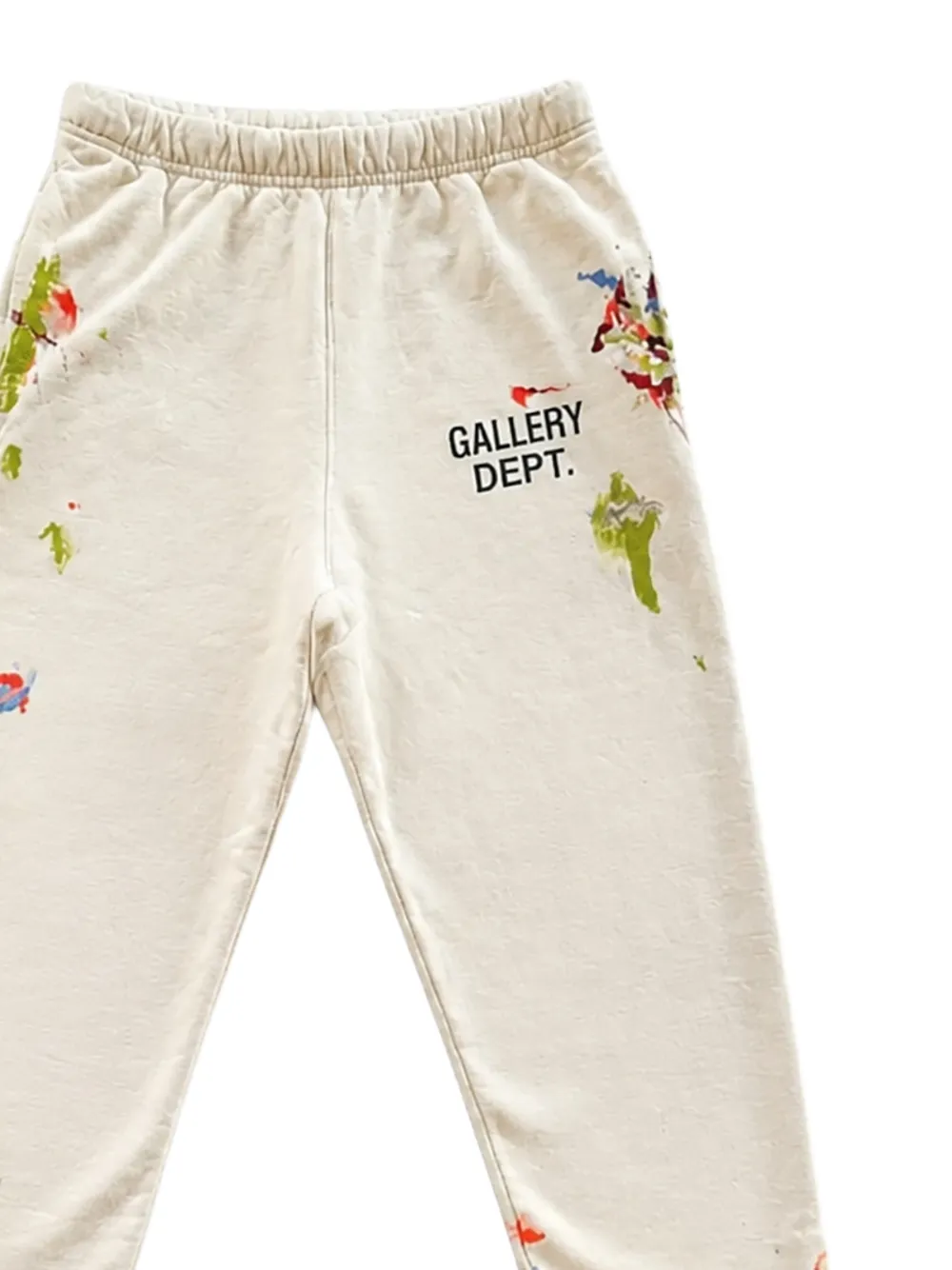 GALLERY DEPT. Trainingsbroek met logo-print en verfspatten Beige