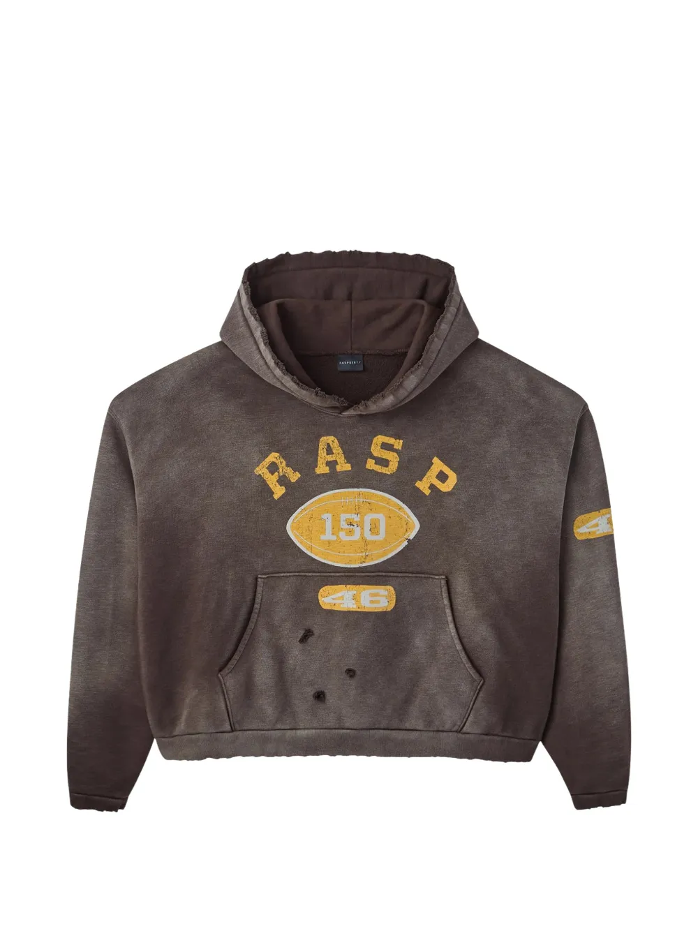GV Gallery distressed-design graphic-print hoodie - Marrone
