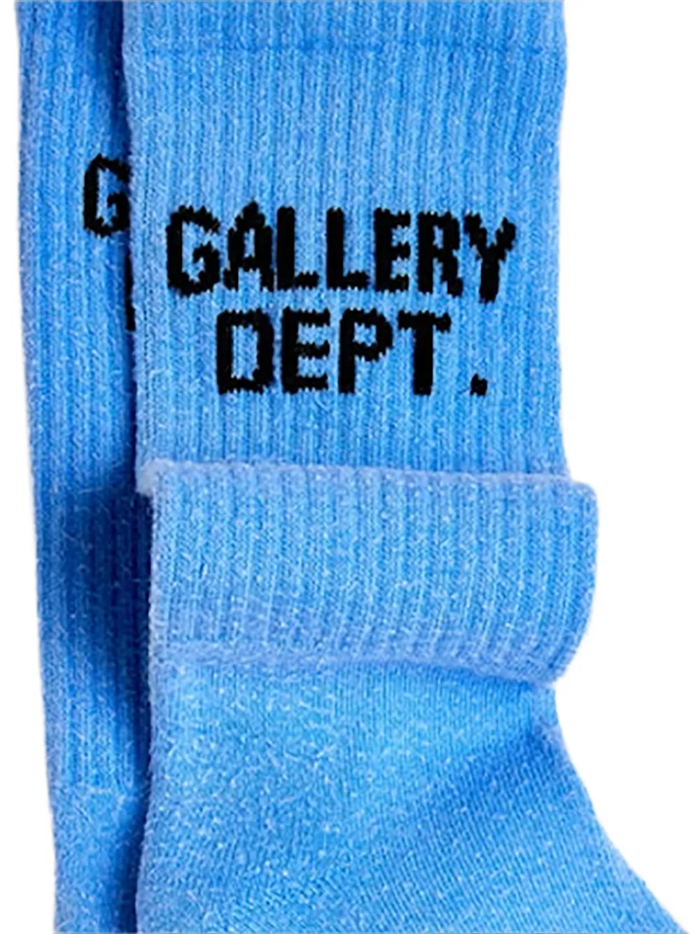 GALLERY DEPT. Geribbelde sokken met logoprint Blauw