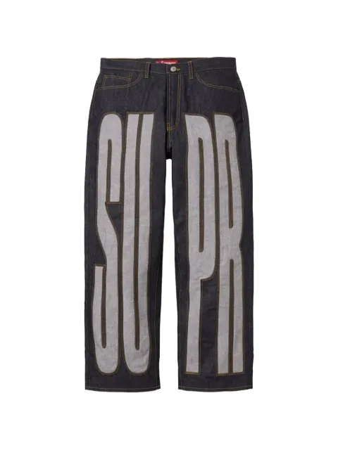 Supreme Inset Spellout baggy jeans