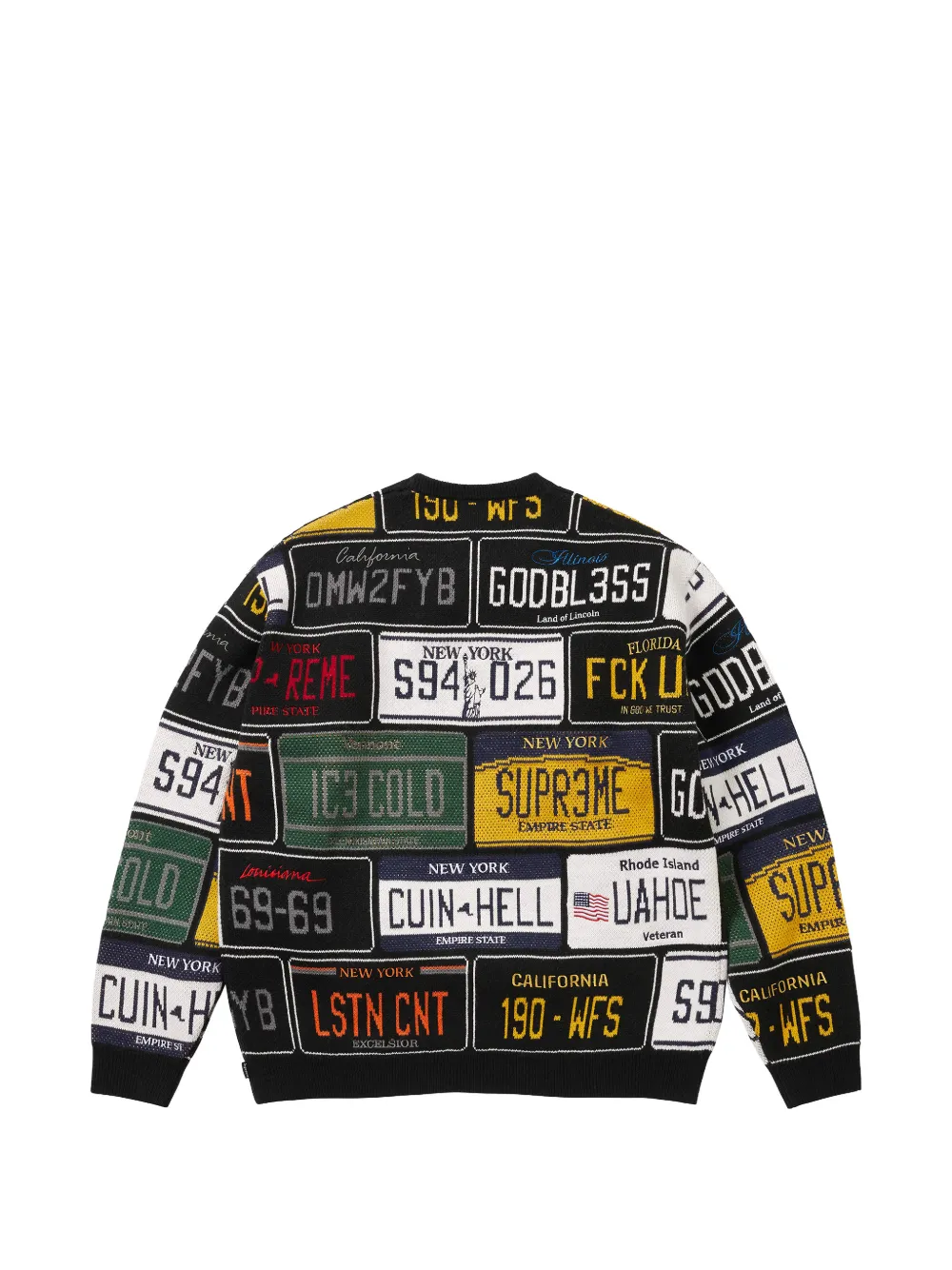 Supreme Trui met nummerplaat print Zwart