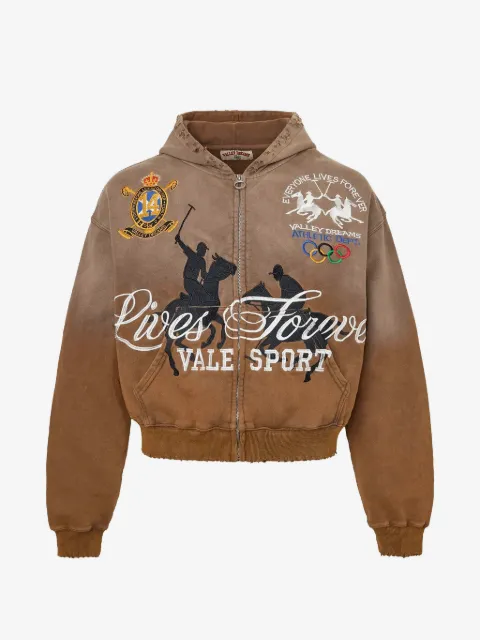 Vale hoodie zippé Valderbilt à broderies