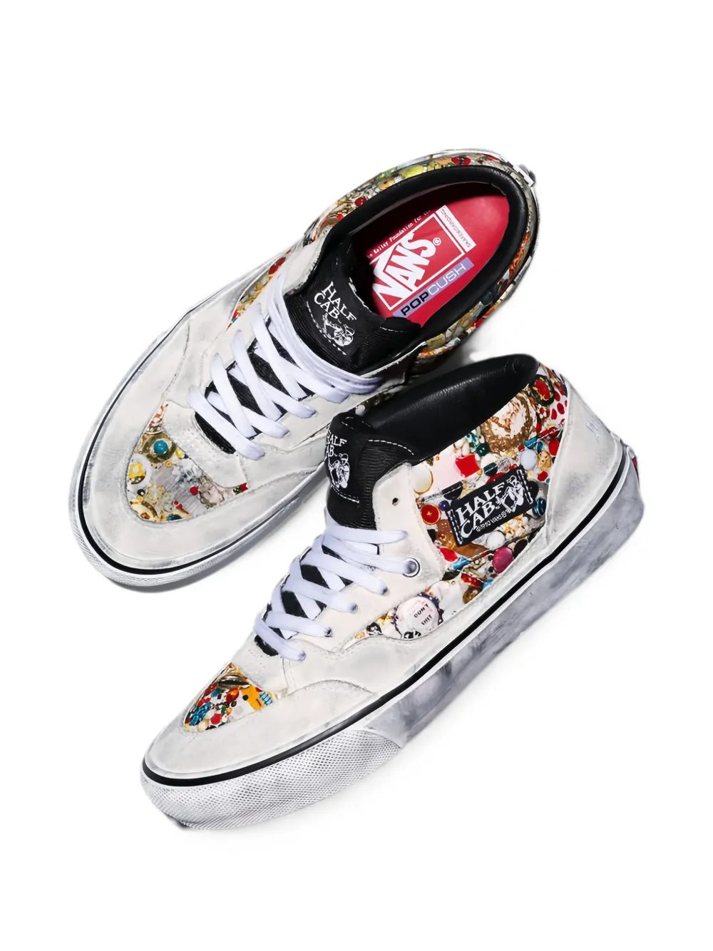 Vans x Mike Kelley x Supreme Half Cab lace-up sneakers Wit