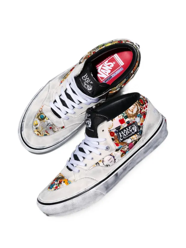 Vans x Mike Kelley x Supreme Half Cab lace-up Sneakers | White supreme mike kelley vans half cab