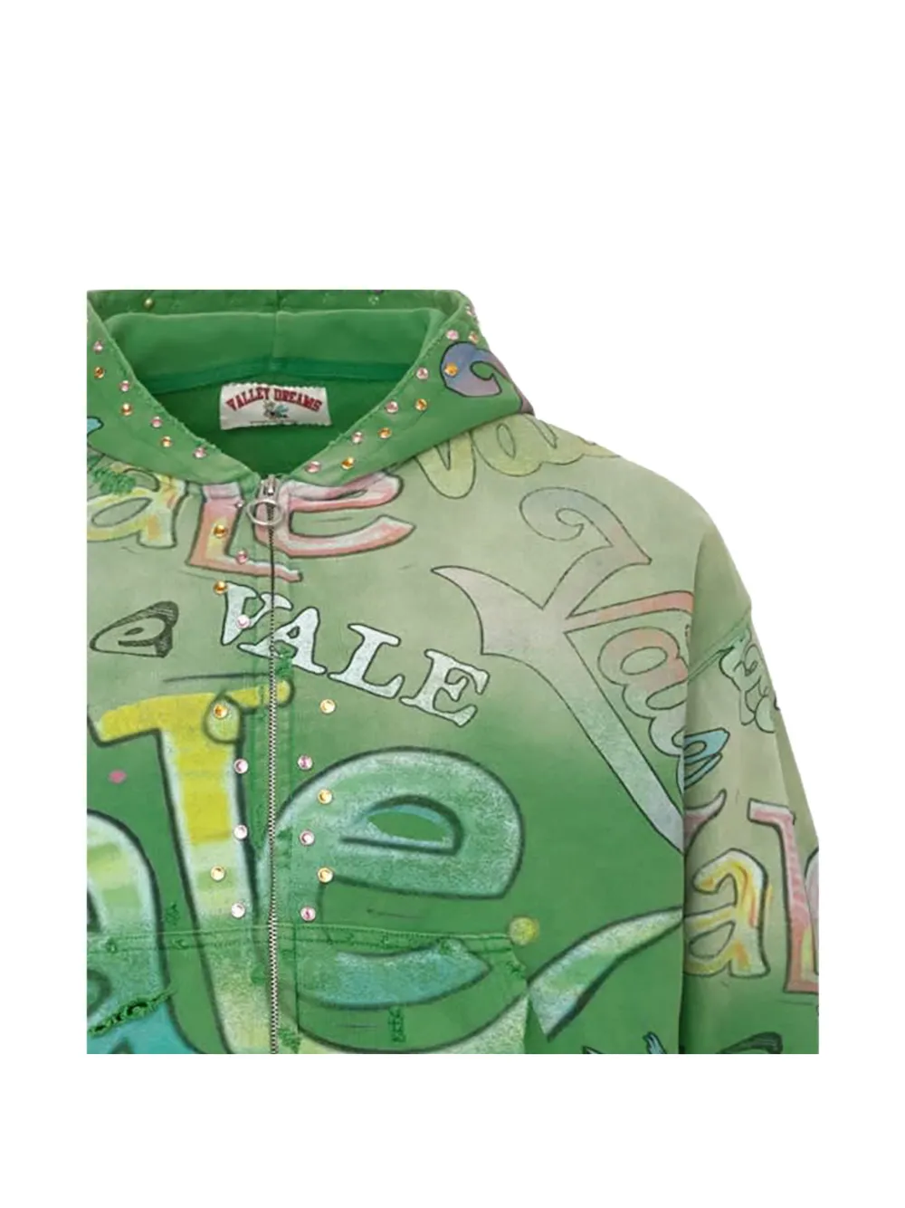  Vale Spearmint Zip-up Hoodie - Verde 